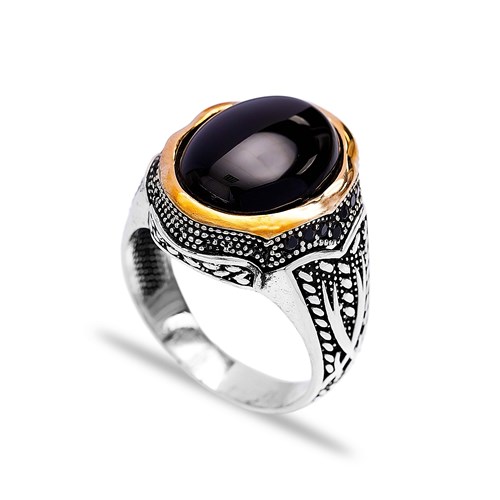 Onyx Authentic Men Ring Wholesale Handmade 925 Sterling Silver